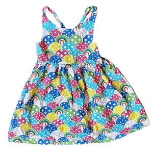Frugi Rainbow Hills Pinafore 3-4y